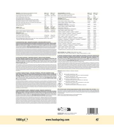 Foodspring All-in-One Post-Workout Shake - 20g Carbs High Protein Low Sugar | Muscle Growth & Recovery (1000g Vanilla) - International Shipping - Buy Online on GoSupps.com