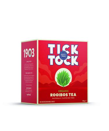 TICK TOCK TEAS Organic Rooibos Tea Bags Organic Original Rooibos Tea 80 Count Organic Original Rooibos Tea 80 Count (Pack of 1)