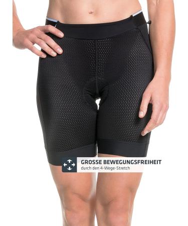 Sch ffel Women's Skin Pants 8h L - Breathable Stretch Bike Underpants with Bacteriostatic Silver Nitrate Treatment Body Mapping Size 46 Black | Ultimate Comfort for Cycling - Buy Online on GoSupps.com