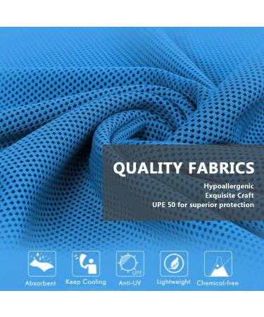 Sukeen 8 Pack Cooling Towel Set - 40x12 - Microfiber for Yoga, Sport, Gym - Breathable Chilly Towel - Various Colors - Buy Online on GoSupps.com