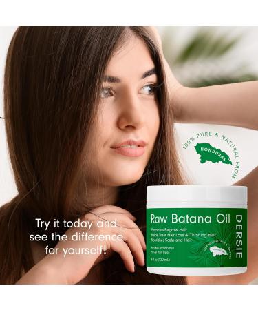 Raw Batana Oil for Hair Growth - 100% Pure & Organic | Unrefined Solid Oil from Honduras | Dr Sebi Approved | Thicker & Stronger Hair for Men & Women (4 FL OZ - Buy Online on GoSupps.com
