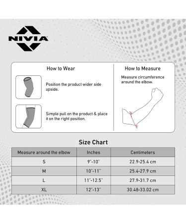NIVIA Orthopedic Performance Slipin Elbow Support BlackRed Size Extra Large Material Neoprene Pain Relief Gym Sports Exercise Workout Cycling - Buy Online on GoSupps.com