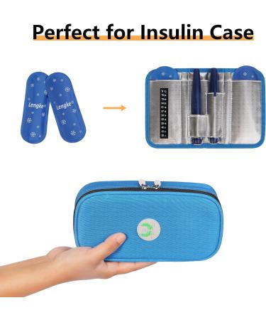 OVAKIA Reusable Ice Pack (2 pcs) - TSA Approved Cold Gel Packs for Insulin Cooler Travel Case - Compact Size for Medication Organizer - Buy Online on GoSupps.com