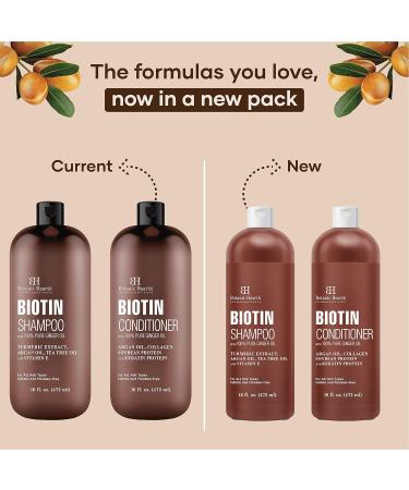 BOTANIC HEARTH Biotin Shampoo and Conditioner Set with Ginger Oil & Keratin - Fight Hair Loss, Sulfate-Free for Men and Women - 16 fl oz each - Buy Online on GoSupps.com
