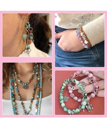 500pcs Quefe Craft Beads for Bracelets Making - Ink Patterned Space Acrylic Beads with Spacer Beads and Crystal String (8mm) - Buy Online on GoSupps.com