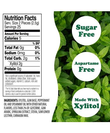 Project 7 Sugar Free Gum Everest Peppermint - 50 Pieces, Long Lasting Xylitol Gum | Aspartame Free, Sugar Free Chewing Gum - Pack of 1 - Buy Online on GoSupps.com