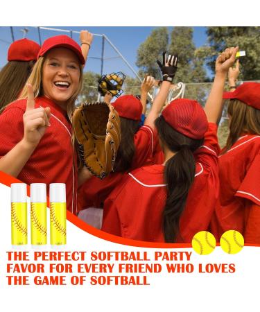 Suttmin 24 Pcs Softball Lip Balm for Softball Theme Party Bulk Gifts Beeswax Moisturizing Lip Balm Vanilla Flavor Plumping for Team Men Women Sports Lovers - Buy Online on GoSupps.com