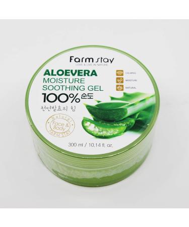 Farmstay Aloe Vera Moisture Soothing Gel 300ml | Hydrating & Soothing Gel for All Skin Types - International Shipping Available - Buy Online on GoSupps.com