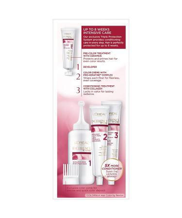 L'Oreal Excellence Creme 6G Light Golden Brown - Triple Protection Hair Color, 1 Application - Buy Online on GoSupps.com