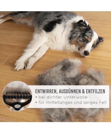 KaraLuna Undercoat Brush for Dogs & Cats | Gently Removes Matted Fur | White - Shop Now! - Buy Online on GoSupps.com
