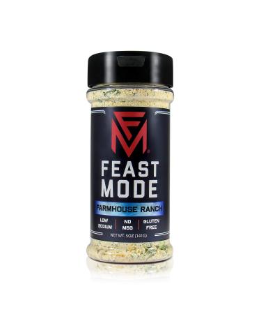 NEW! Farmhouse Ranch - Feast Mode Flavors - Low Sodium , No MSG , All Natural , Meal Prep Seasoning , Savory , Vinegar , Buffalo