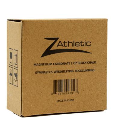 Z ATHLETIC 2oz Block Chalk for Gymnastics Weight Lifting Rock Climbing Gym Crossfit Multiple Counts 2oz (Single Pack)