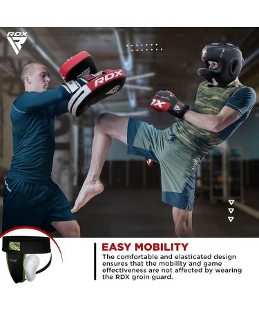 RDX Groin Protector Cup Men - Boxing, MMA, Muay Thai | Ventilated, Adjustable Jockstrap for Fighting and Training | Boys Youth Black Large - Buy Online on GoSupps.com