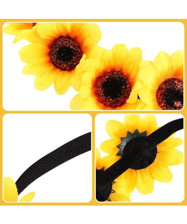 Lurrose Sunflower Headband Elastic Hair Band Women Headwrap Creative Stylish Hair Accessories Elegant Girls Headwear - Buy Online on GoSupps.com
