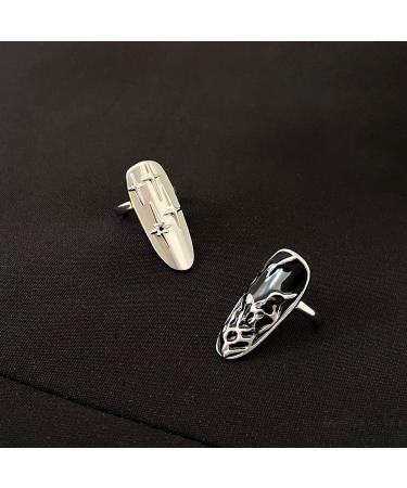 Star Irregular Pattern Fingertip Nail Adjustable Opening Fingernail Punk Nail Jewelry Nail Decorations Fingertip Rings For Women Adjustable - Buy Online on GoSupps.com