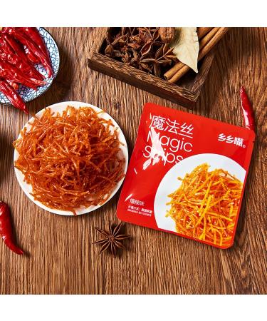 MKSDDF - Chinese Snacks Spicy Strips LatioLatioa Spicy Strips Asian Snacks 20g * 10 packs of spicy Chinese noodles Spicy strips delicious spicy noodles spicy snacks - Buy Online on GoSupps.com
