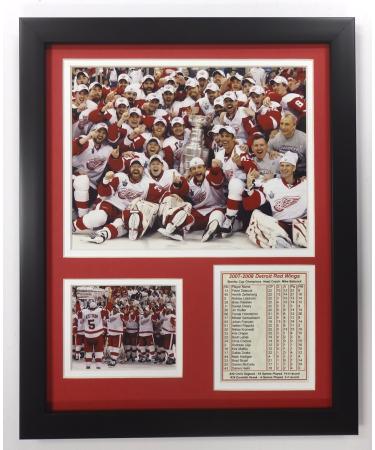 Legends Never Die NHL Detroit Red Wings 2008 Stanley Cup Champions Double Matted Picture Frame 12" x 15"