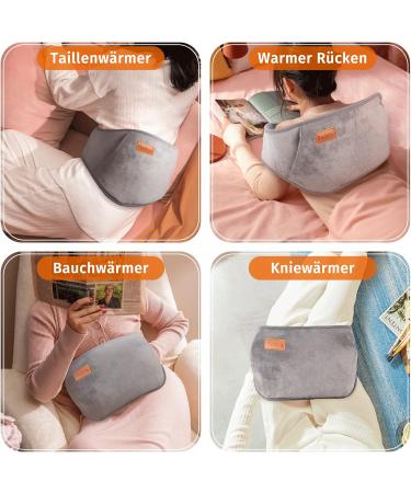 Fesaizwi 1L Heat Bottle Belt - 3 in 1 Portable PVC Heat Pack with Soft Cover & Waist Cover for Neck Shoulder & Back Relief - Minimalistic Gray Design - Buy Online on GoSupps.com