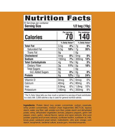 Real Ketones Keto Protein Chips with MCT - Nacho Cheese Flavor, 8 Pack - Low Carb Snack with Zero Sugar - Buy Online on GoSupps.com