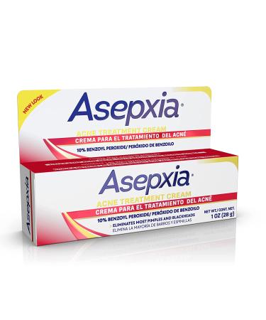 Asepxia Acne Spot Treatment Cream 1oz - 10% Benzoyl Peroxide for Pimples & Blackheads - Buy Online on GoSupps.com
