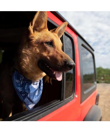 Meta Title: Jeep Backroads Dog Bandana Sleeve on Nylon Webbing Collar - Forest | Large Size - Buy Online on GoSupps.com