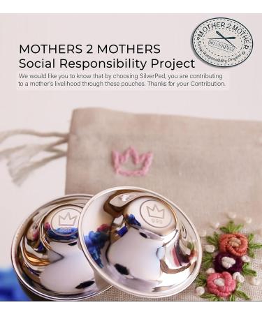 Nickel-Free Silver Nipple Shields - Set of 2 XL Nursing Cups for Sore Nipples, 100% Silver, Polished Surface - Breastfeeding Newborn Essential - Buy Online on GoSupps.com