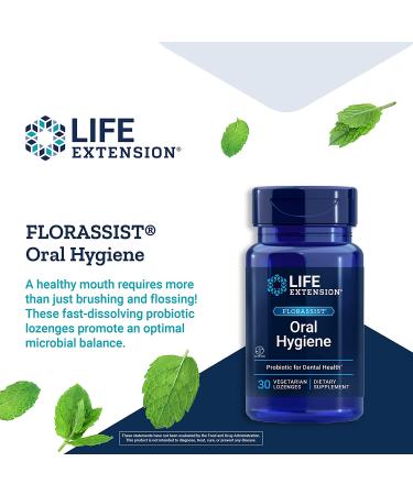 Life Extension FLORASSIST Oral Hygiene Lozenges | 30 Vegetarian Chewables for Fresh Breath - Buy Online on GoSupps.com