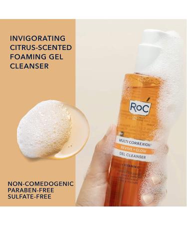 RoC Multi Correxion Revive & Glow Gel Cleanser with Vitamin C - 6 fl oz (177 ml) - Buy Online on GoSupps.com