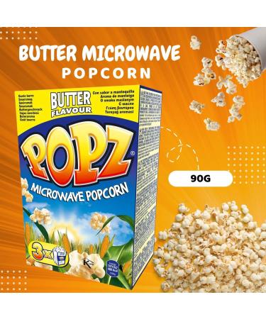 Popz Microwave Popcorn Pick N Mix - Choose From 4 Flavours | Sweet Salty Butter Sweet & Salty Flavour Zero Trans Fat Popping Corn - Pack of 3 90 g (Pack of 3) - Buy Online on GoSupps.com