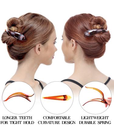 RC Roche 6-Piece Duck Beak Crocodile Hair Clips for Women & Girls - Strong Alligator Styling Clips in Small Brown - Buy Online on GoSupps.com