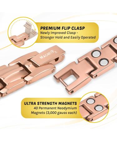 Magnetrx Ultrastarkes Titan Magnet Arm Band for Women | Magnetic Bracelets in Rose Gold | Size Determination Tools Included - Buy Online on GoSupps.com