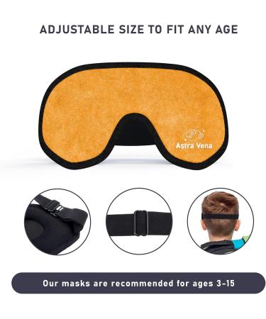 Sleep Mask for Kids with Blockout Light - Memory Foam 3D Contoured Eye Mask - Eye Cover & Travel Sleep Mask Blindfolds for Kids Girls Boys (orange) - Buy Online on GoSupps.com