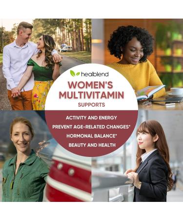 Women's Multivitamin with Biotin (Without Iron) - 20 Essential Vitamins and Minerals Supports General Health Energy & Immunity - 60 Capsules (2) - Buy Online on GoSupps.com