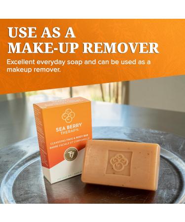 Sea Berry Therapy Sea Buckthorn Soap Cleansing Face & Body Bar with Citrus Scent (3-Pack) Moisturizes Skin Reduces Redness and Blemishes and Calms Sensitive Skin - Buy Online on GoSupps.com