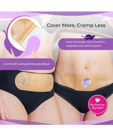Flow-Specific Herbal Heat Patches for Menstrual Cramp Relief - Heavy Flow - 10 Pack | 8 Hours Adjustable Heat Therapy for PMS Comfort - Buy Online on GoSupps.com