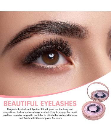 Fermosa Reusable Magnetic Eyelashes & Eyeliner Kit | Easy Glue-Free False Lashes for Beginners | 2 Pairs - Long & Extra Long - Buy Online on GoSupps.com