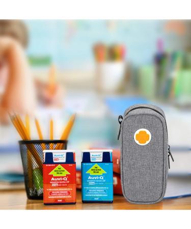 Curmio Cooling Bag for Adrenaline & Insulin | Travel Storage for AUVI-Q EpiPen & Pill Bottles - Gray - Buy Online on GoSupps.com