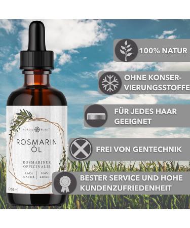 Buy 100% Natural Rosemary Oil 50ml | Stimulate Hair Growth & Combat Hair Loss | Nordic Pure - Buy Online on GoSupps.com