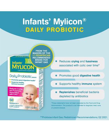 Infants Mylicon Probiotic Drops for Colic & Fussiness - 8mL (21 Doses) - Buy Online on GoSupps.com