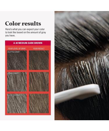 Just For Men Easy Comb-In Color Mens Hair Dye - Medium-Dark Brown A-40 | No Mix Application | Comb Applicator | Pack of 1 - Buy Online on GoSupps.com