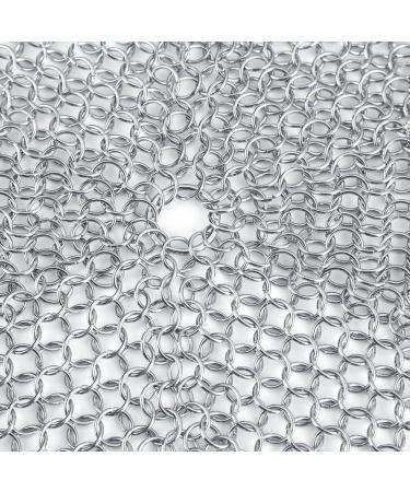 Stainless Steel Chainmail Scrubber Rust Proof Scraper Cleaner for Cast Iron Pan Pot Cookware - Buy Online on GoSupps.com