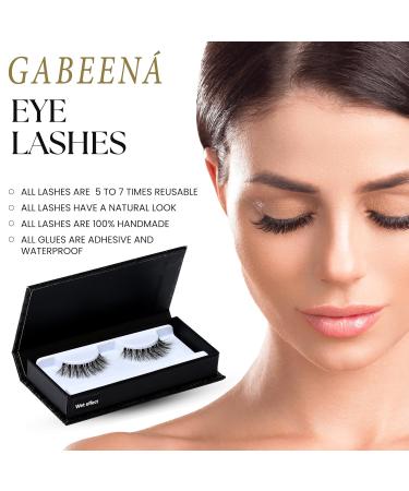 Shop Gabeena Self-Adhesive False Eyelashes Waterproof Reusable Wispy Lash Extensions for a Natural Look Flexible & Trimmable International Shipping Available - Buy Online on GoSupps.com