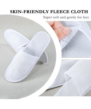 30 Pairs Satinior Disposable Spa Slippers - White Closed Toe Non Slip Hotel Travel Slippers for Women Men - Medium Size - Buy Online on GoSupps.com