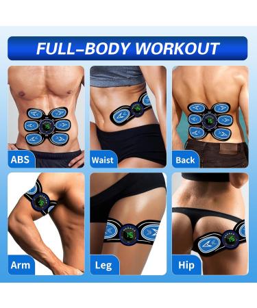Buy EMS Abdominal Muscle Trainer - 6 Modes & 15 Intensities Full Body Coach with 10 Replacement Pads - Fast & Effective Belly Workout - International Shipping - Buy Online on GoSupps.com