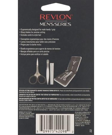Revlon Men's Series Facial Hair Kit - Stainless Steel Scissors and Comb for Trimming and Styling - Buy Online on GoSupps.com