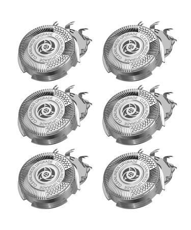Replacement Shaver Heads for Philips Aquatouch 6 Pack Ancable Shaver Replacement Heads Compatible with Series 1000 2000 3000 5000 and Model AT8xx/AT7xx/PT8xx/PT7xx Style with Pointed Blade