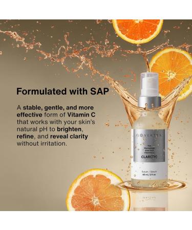 Govertex Clarity Vitamin C Serum - 3% Tranexamic Acid 10% Vitamin C (SAP) 3.5% Niacinamide & Aloe Vera. Discoloration & Brightening Serum. Evens Skin Tone. Fragrance Free. 2fl oz. - Buy Online on GoSupps.com