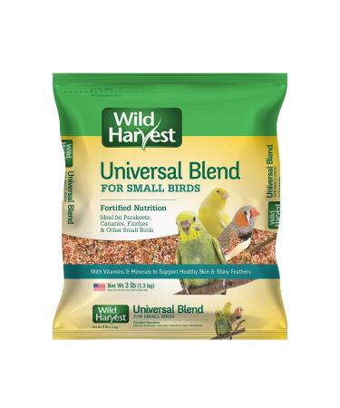 Wild Harvest Bird Seed Collection: Daily Blends and Advanced Nutrition for Parakeet, Canaries, Finches, Cockatiel, Parrots and More. 3 Pound (Pack of 1) Small Birds