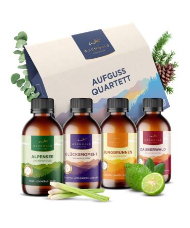 Warm forest - sauna infusion - sauna infusion agent with natural essential oils - sauna oil - sauna air (quartet - 4 x 100ml) warm forest quartet - 4 x 100ml - Buy Online on GoSupps.com