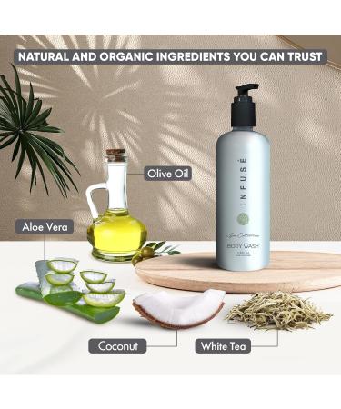 Terra Pure Infuse White Tea & Coconut Body Wash - 400 ml | Hydrating Skin Cleanser | International Shipping Available - Buy Online on GoSupps.com
